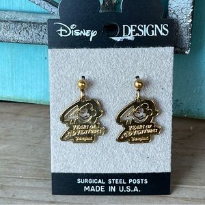 vintage Rare disney earrings Dangle 40 Years Adventure Disneyland Surgical Post